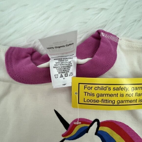 NEW Hanna Andersson Girls Rainbow Unicorn Long John PJ Pajama Set Size 3T 90 - Picture 14 of 14